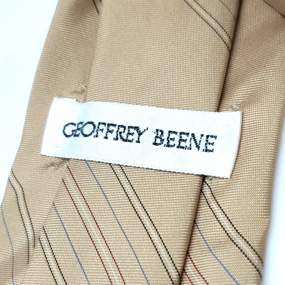 Vintage Geoffrey Beene Creme Tie EUC